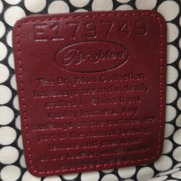 Red Brighton Purse 13"wide 19"tall (includes handle) and 3.5"depth at bottom. - Picture 2 of 8